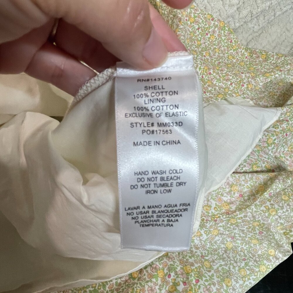 Tuckernuck Hyacinth House‎ Yellow Green Floral Cottagecore Midi Dress XXS - flaw - Picture 11 of 13
